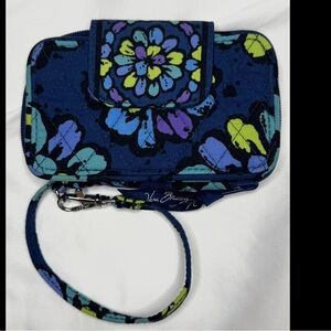 Vera Bradley Blue flower wallet purse wristlet